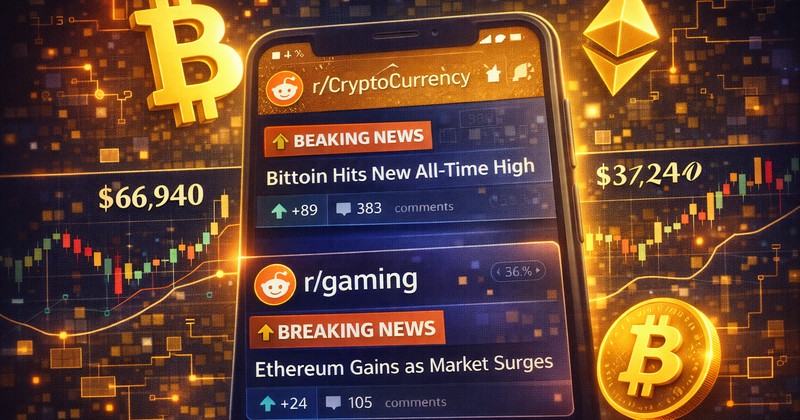 Subreddity crypto news reddit - zasięg kryptowalut