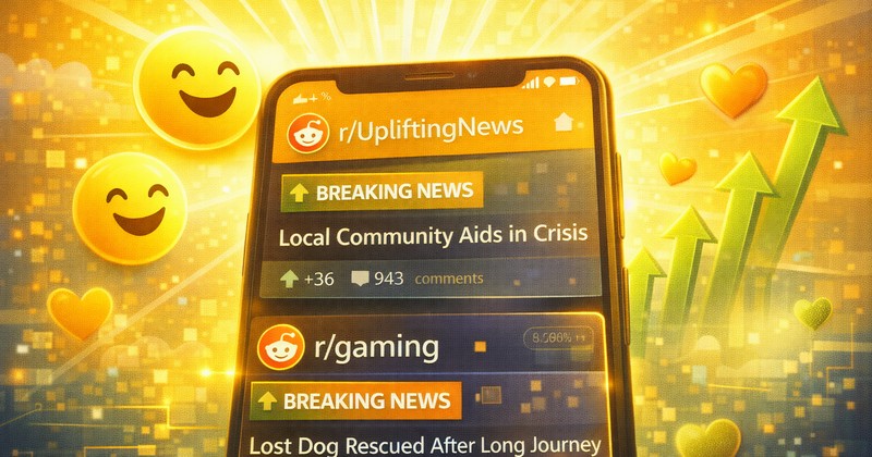 Społeczności dobrych wiadomości reddit i pozytywnych wiadomości