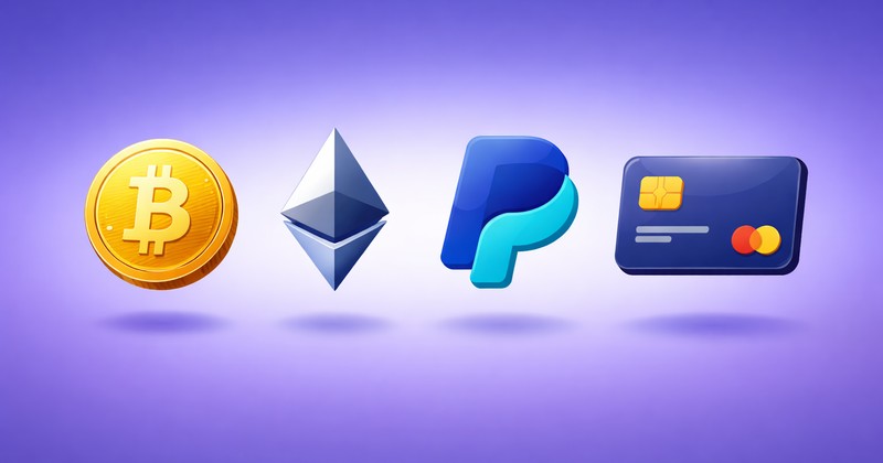 Payment methods for Reddit upvotes - crypto and PayPal